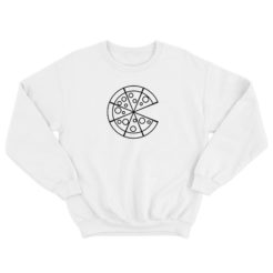 bluza z pizza, bluzy dla par biała