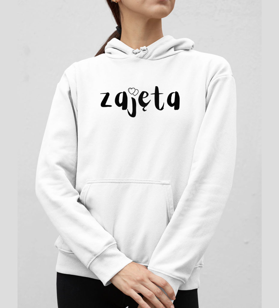 zajęta bluza z kapturem dla dziewczyny