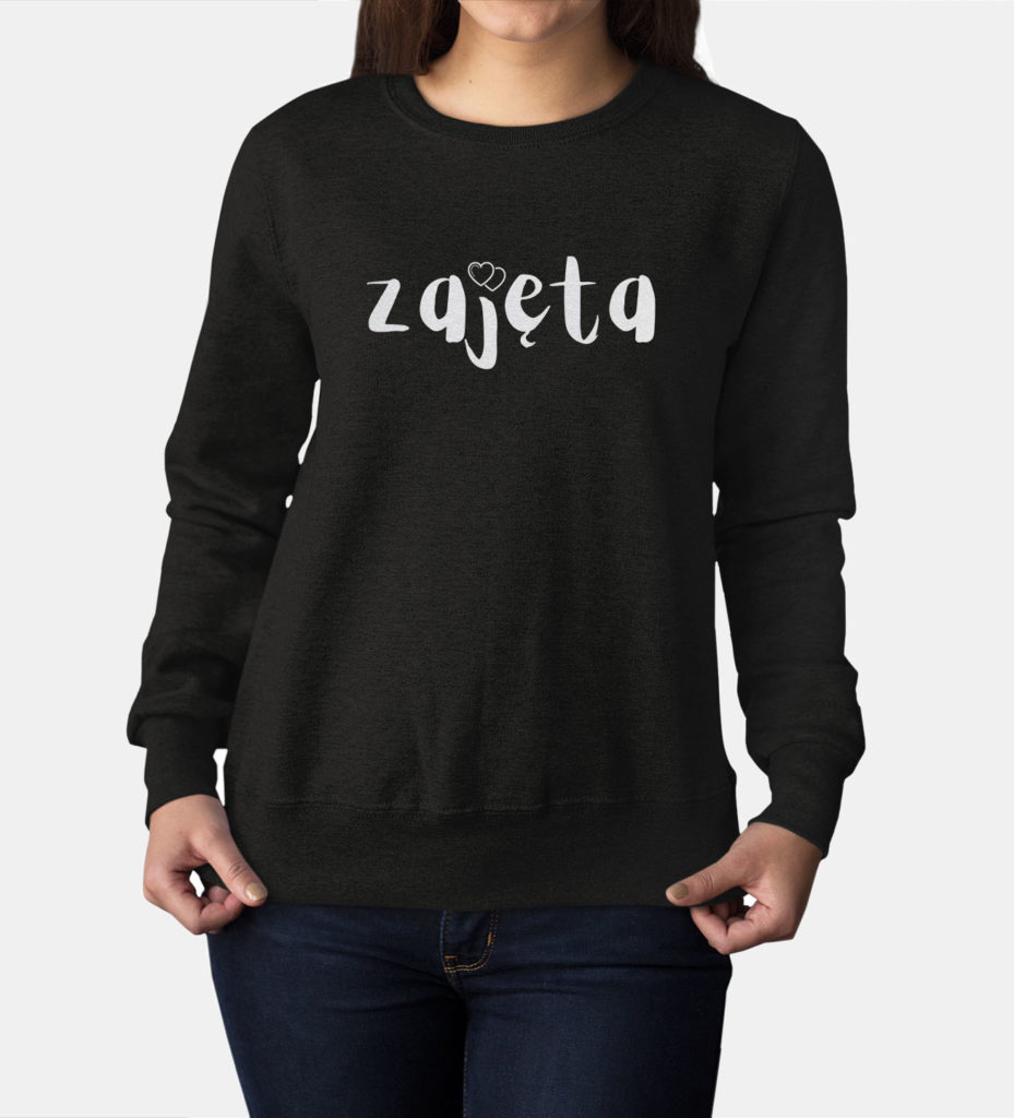 zajęta bluza dla dziewczyny czarna