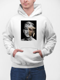 Lil peep bluza z kapturem biała