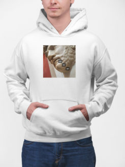 fuck this shit bluza z kapturem męska biała