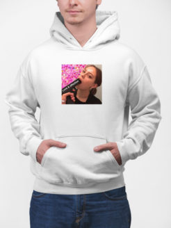 love affection bluza z kapturem biała