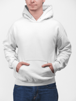 Bluza z kapturem biała