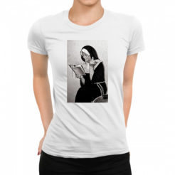 Zakonnica z palcem koszulka damska biała