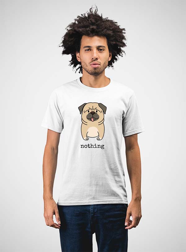 koszulka męska z psem nothing