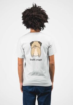 koszulka męska z psem butt pugs