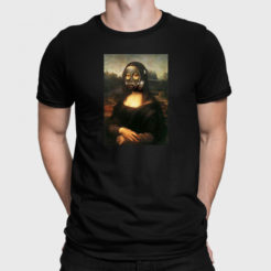 Mona lisa w masce koszulka męska czarna