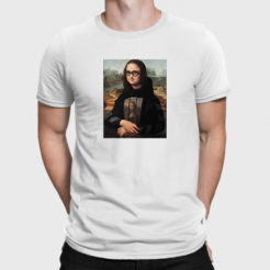 mona lisa w offwhite koszulka męska biała