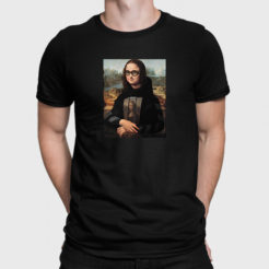 mona lisa w offwhite koszulka męska czarna
