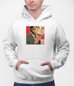 Bluza z Kapturem Biała Dom z Papieru "El Profesor"