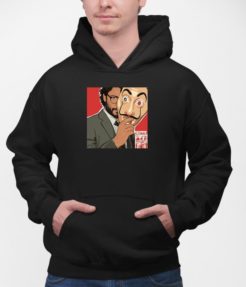 Bluza z Kapturem Czarna Dom z Papieru "El Profesor"