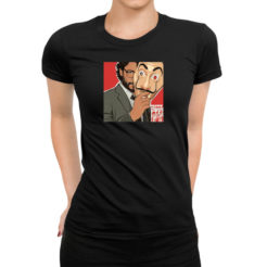 Koszulka Damska Czarna Dom z Papieru "El Profesor"