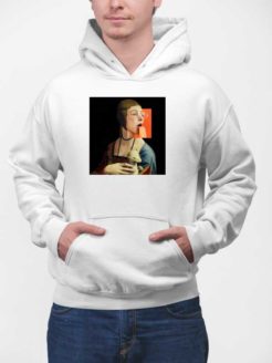 dama z łasiczką bluza z kapturem męska