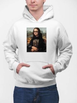 mona lisa w offwhite bluza z kapturem męska