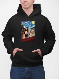 czarna noc bluza z kapturem męska