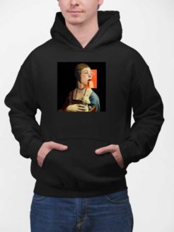 dama z łasiczką bluza z kapturem męska