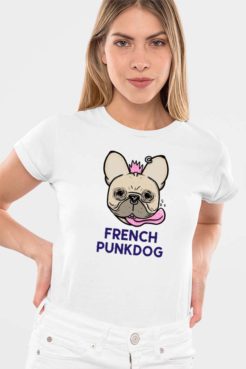 koszulka damska z psem francuskim