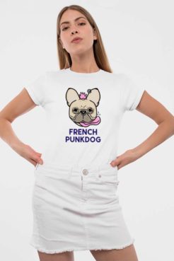 koszulka damska z psem francuskim
