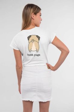 butt pugs koszulka damska