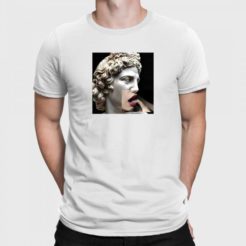 art koszulka męska biała