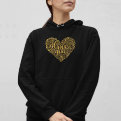 I love you bluza z kapturem damska