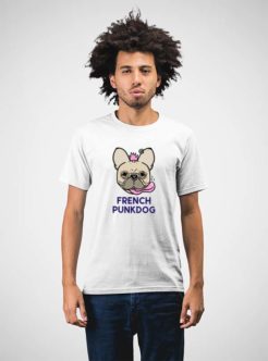 koszulka męska z psem francuskim
