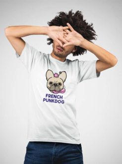 koszulka męska z psem francuskim