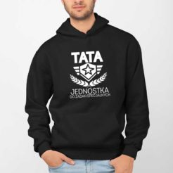 bluza z kapturem męska tata jednostka do zadań specjalnych czarna