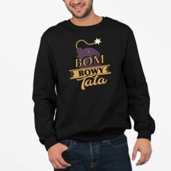 bluza męska czarna bombowy tata wzór na dzień ojca