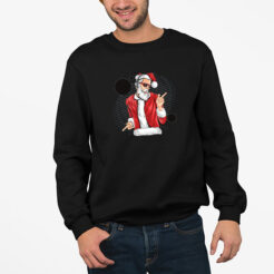 Bluza Czarna Świąteczna Tańczący Mikołaj Disco