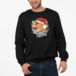 Bluza Czarna Świąteczna z psem