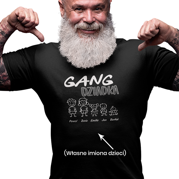 Koszulka Męska Gang Dziadka Prezent na dzien dziadka