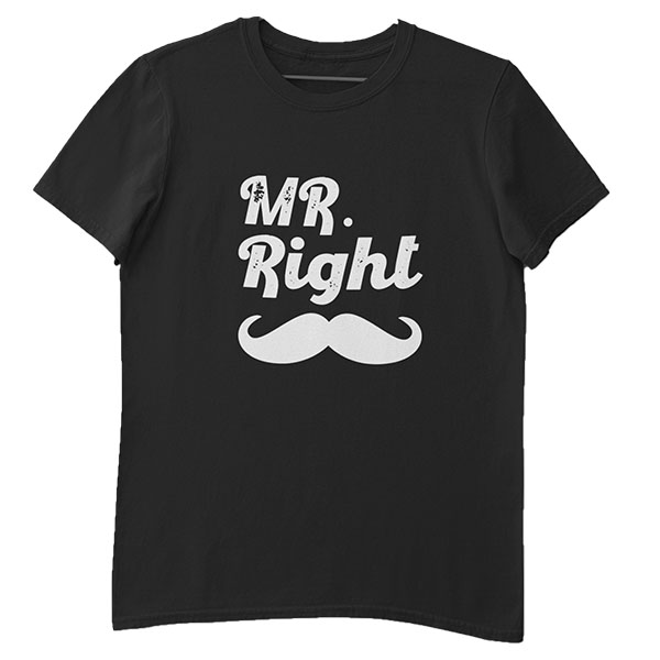 Koszulka męska Mr. Right Prezent na walentynki dla męża dla chłopaka