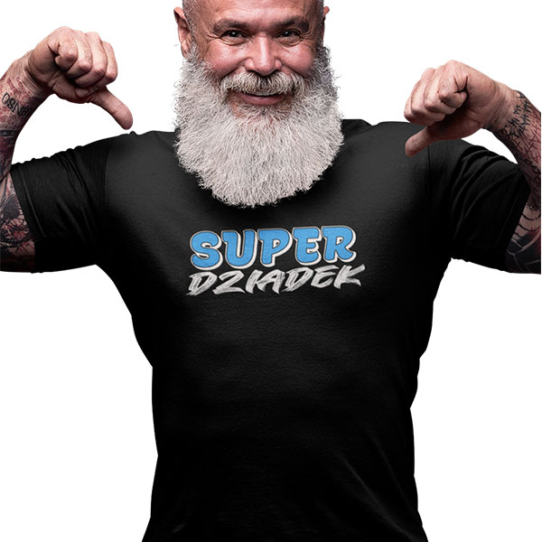 Koszulka dla dziadka Super Dziadek Prezent na dzień dziadka