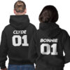 bluzy z kapturem dla par bonnie i clyde