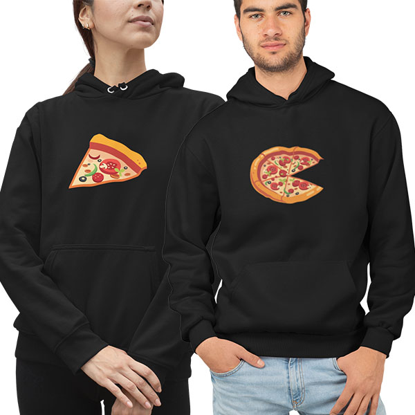Bluzy dla par Kawałki pizzy Prezent na walentynki