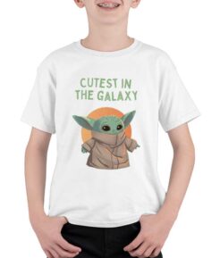 Koszulka Dziecięca Star Wars Baby Yoda - "Galaxy"