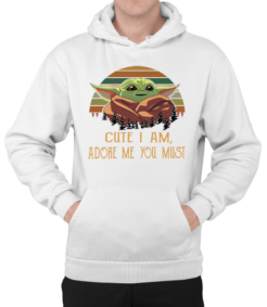 Bluza z Kapturem - Star Wars- Baby Yoda "Cute I am"