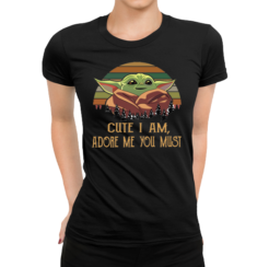 Koszulka Damska Star Wars- Baby Yoda "Cute I am"