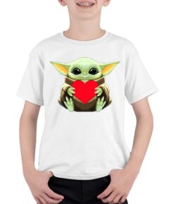 Koszulka Dziecięca Star Wars -Baby Yoda "Serce"