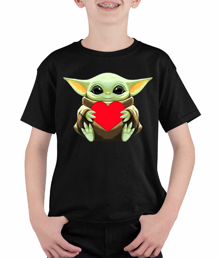 Koszulka Dziecięca Star Wars -Baby Yoda "Serce"