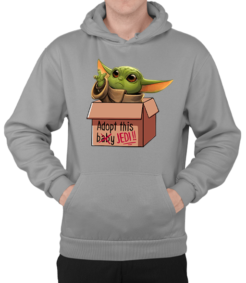 Bluza z Kapturem - Star Wars- Baby Yoda "Adopt this Jedi"
