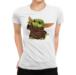 Koszulka Damska Star Wars- Baby Yoda "Give me"