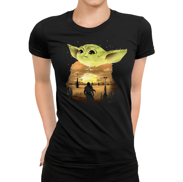 Koszulka Damska Star Wars- Baby Yoda "Mandalorian"